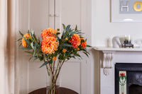 Dahlia real touch - domed spray – Orange