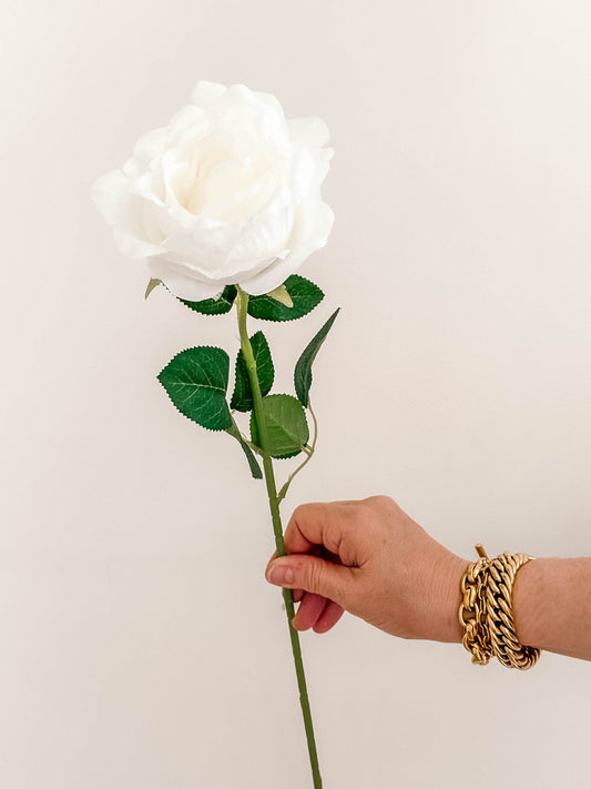 faux floral Rose ruffled Mabel - Cream