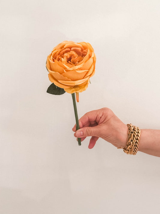 faux floral mustard gold Rose