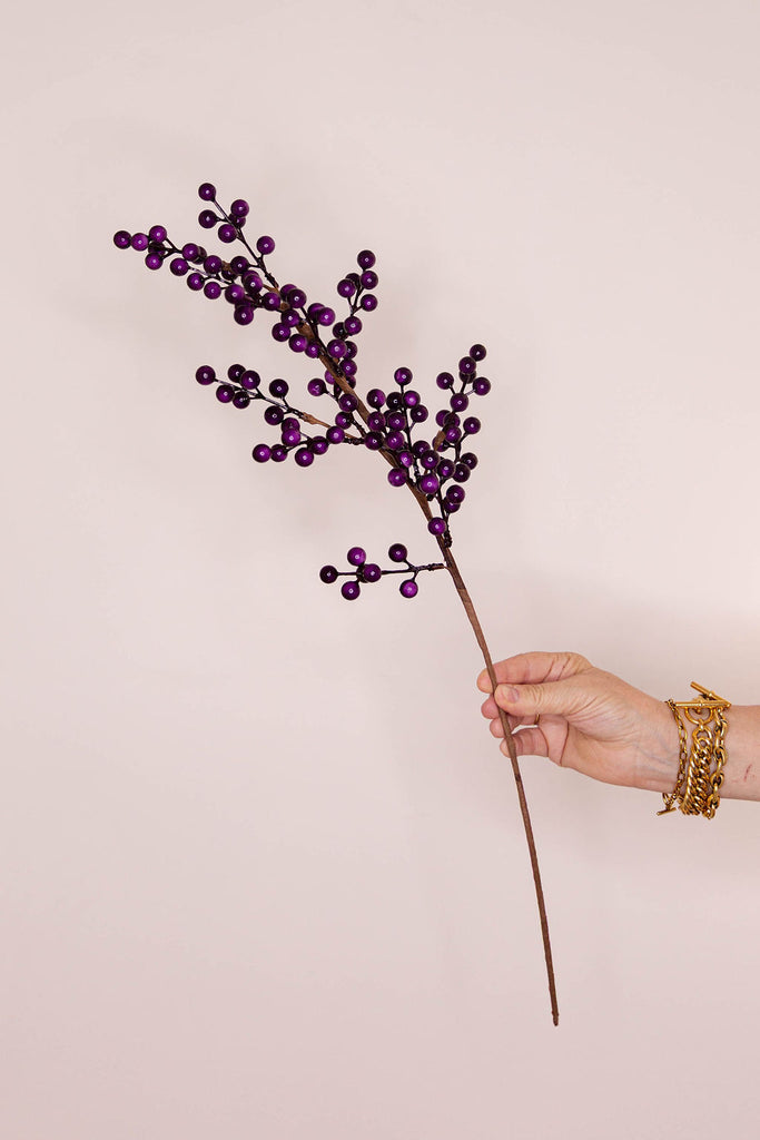 Ball Berry Stem - Purple
