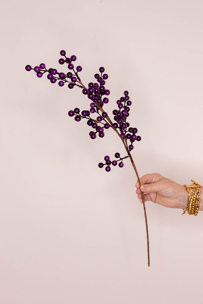 Ball Berry Stem - Purple