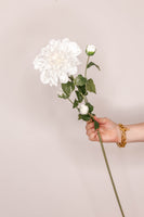Dahlia - real touch domed spray – Cream