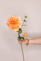 Dahlia real touch - domed spray – Orange