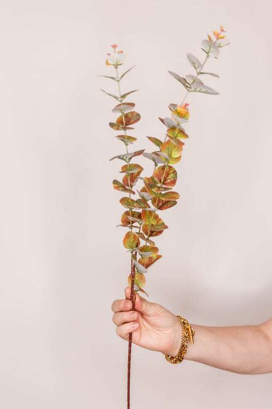faux floral Eucalyptus - Green and Red