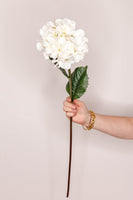 Hydrangea silk mop head - Ivory