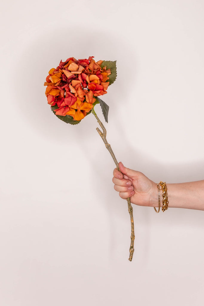 Hydrangea  real touch – Burnt Orange