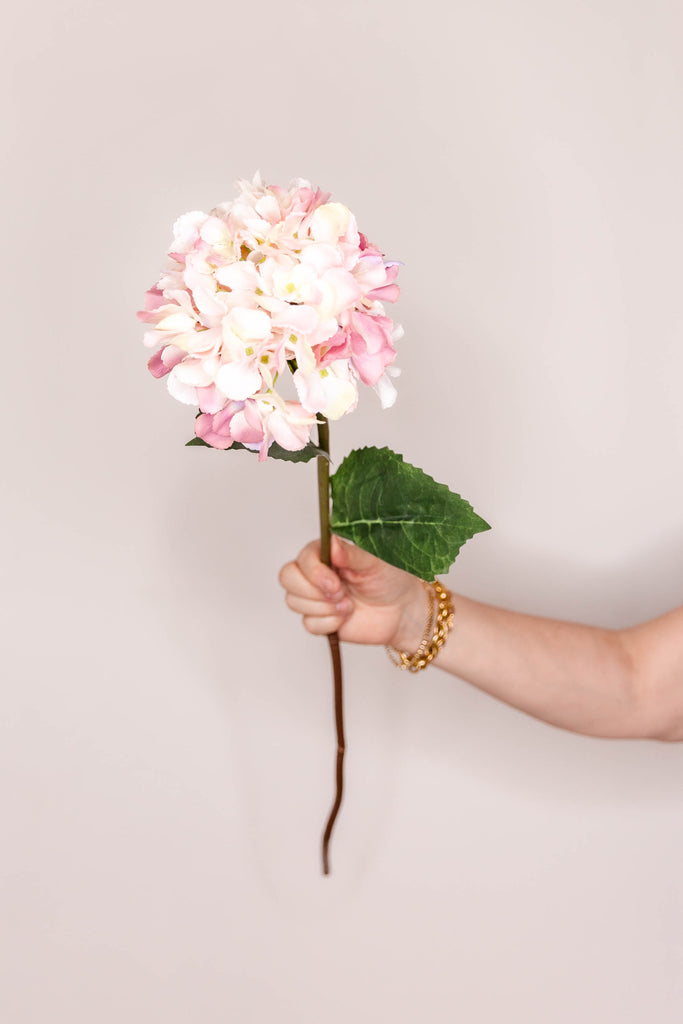 Hydrangea silk mop head - Pink