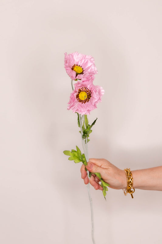 faux floral Poppy - Pink