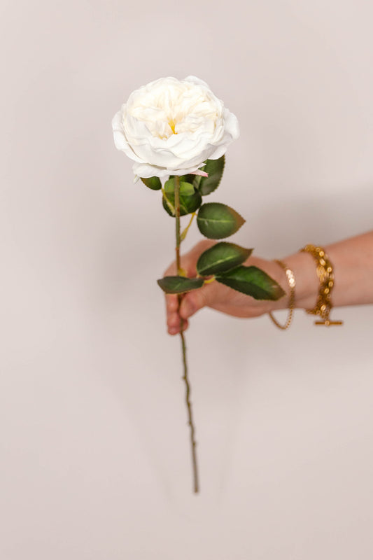  faux floral Rose in cream 