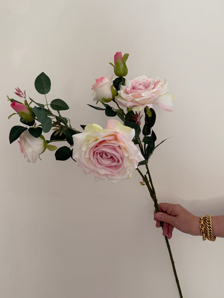 Rose large garden spray – Pale Pink and Cream